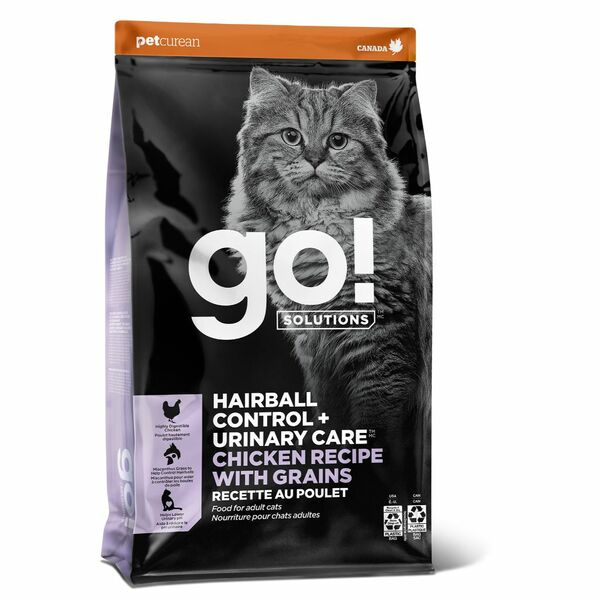 Go! Solutions Hairball Control and Urinary Care Chicken with Grains for Cats