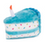 ZippyPaws Birthday Cake Squeaker Toy Blue