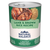 Natural Balance Limited Ingredient Lamb and Brown Rice (12 Cans)