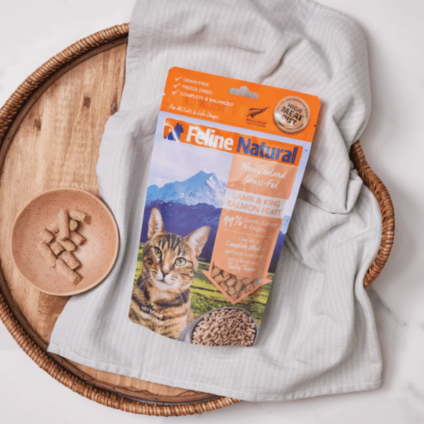 Feline Natural Lamb and King Salmon Feast Freeze-Dried Cat Food