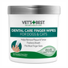 Vet's Best Dental Relief Finger Wipes - 50 Count