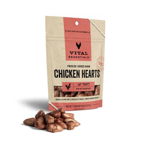 Vital Essentials Freeze-Dried Chicken Hearts for Cats