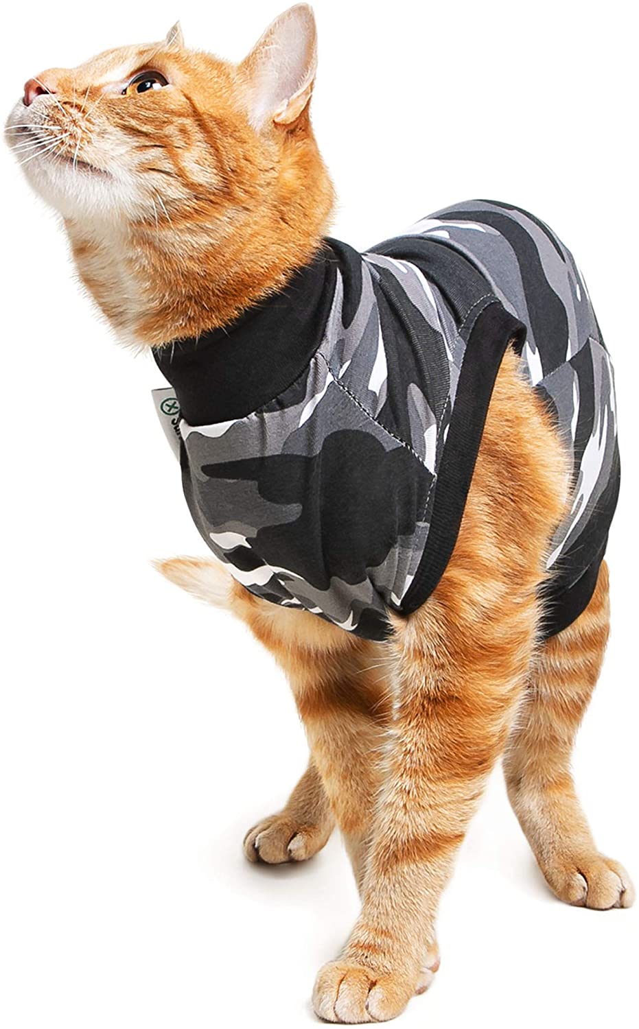 Suitical Recovery Suit for Cats - Black Camo