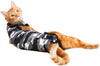 Suitical Recovery Suit for Cats - Black Camo