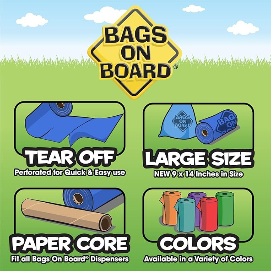 Bags on Board Bag Dispenser - Gray