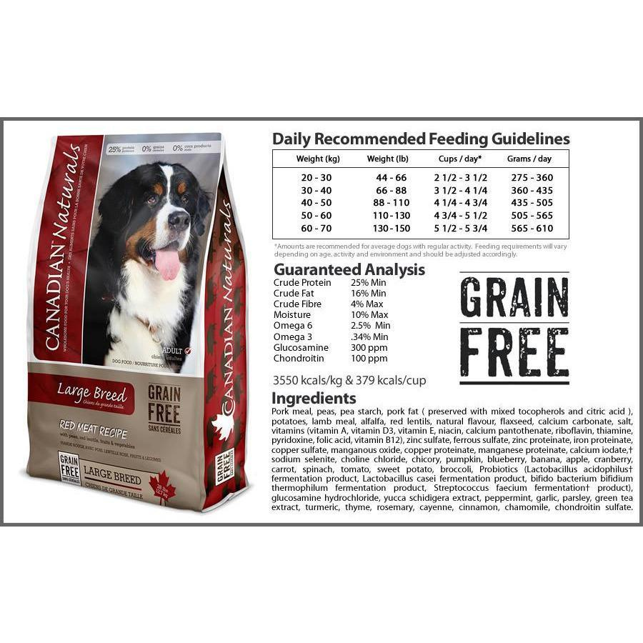 Canadian Naturals Large Breed Red Meat Grain-Free - 28 lbs