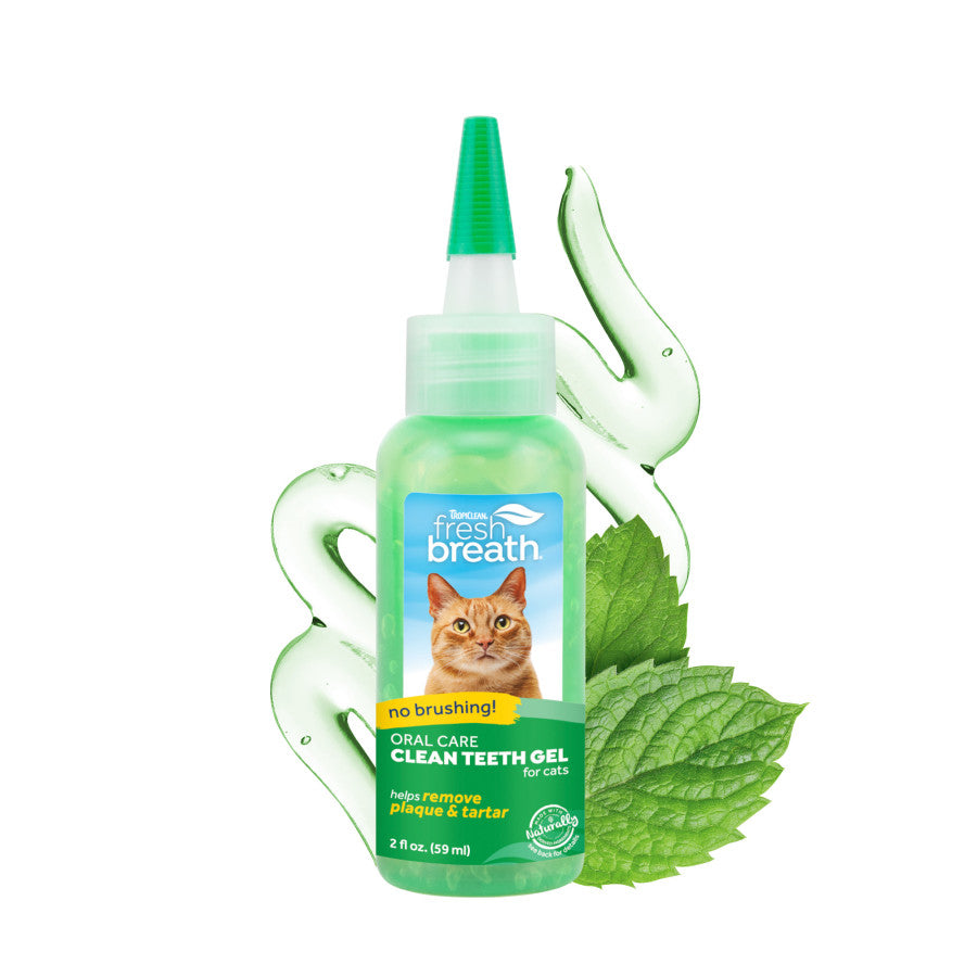 TropiClean Fresh Breath Clean Teeth Gel for Cats - 2 oz