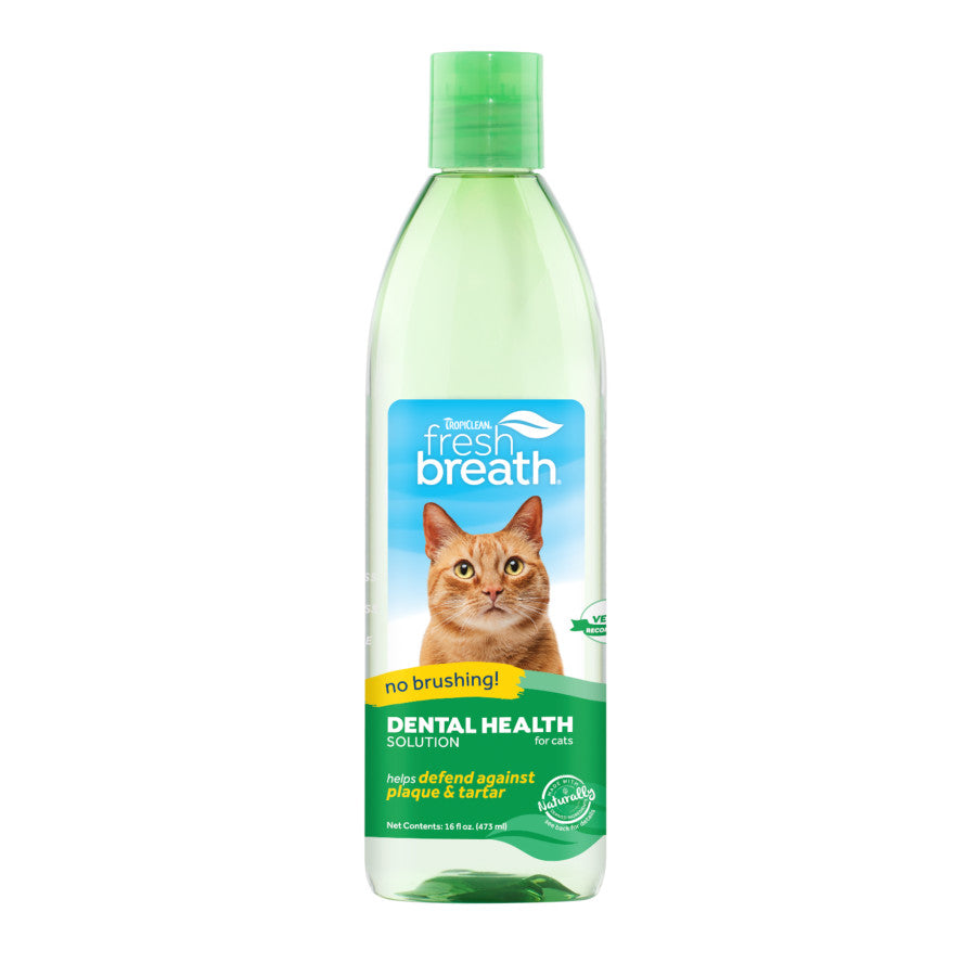 Tropiclean Fresh Breath Dental Health Solution for Cats - 16 oz