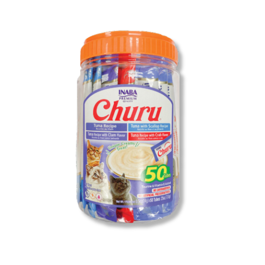 Inaba Churu Tuna and Seafood Variety Pack - 50 Count