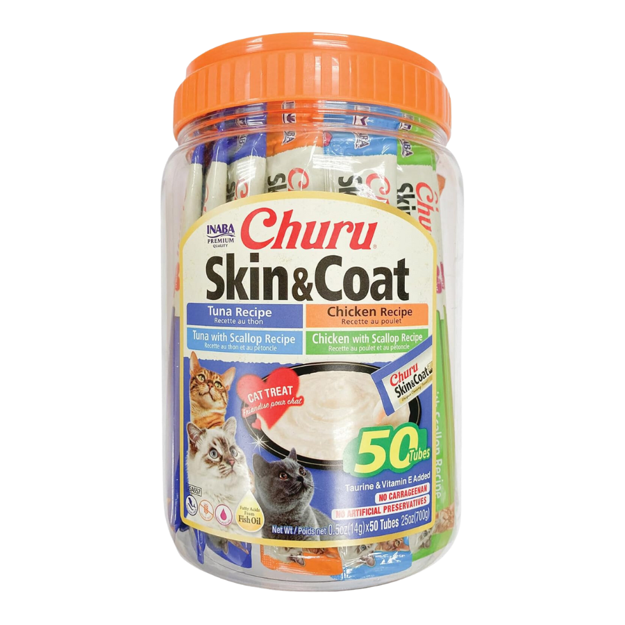 Inaba Churu Skin and Coat Variety Pack - 50 Count