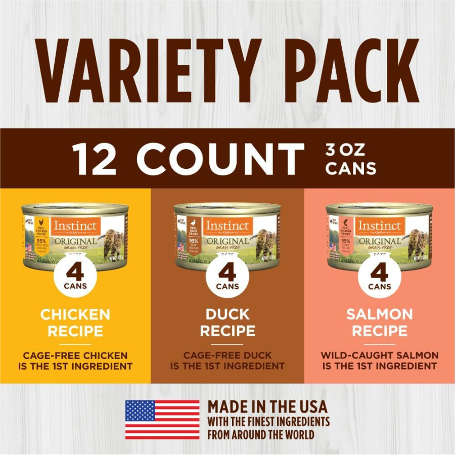 Instinct Original Recipe Variety Pack for Cats - 3 oz (12 Pack)