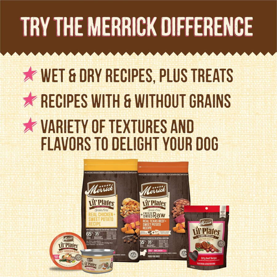 Merrick Lil Plates for Small Breed Dogs Tasty Treats Turducken - 5 oz