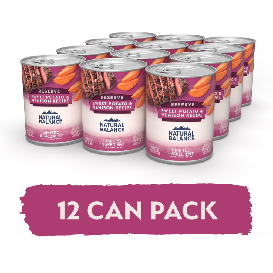 Natural Balance Limited Ingredient Diet Sweet Potato and Venison (12 Cans)