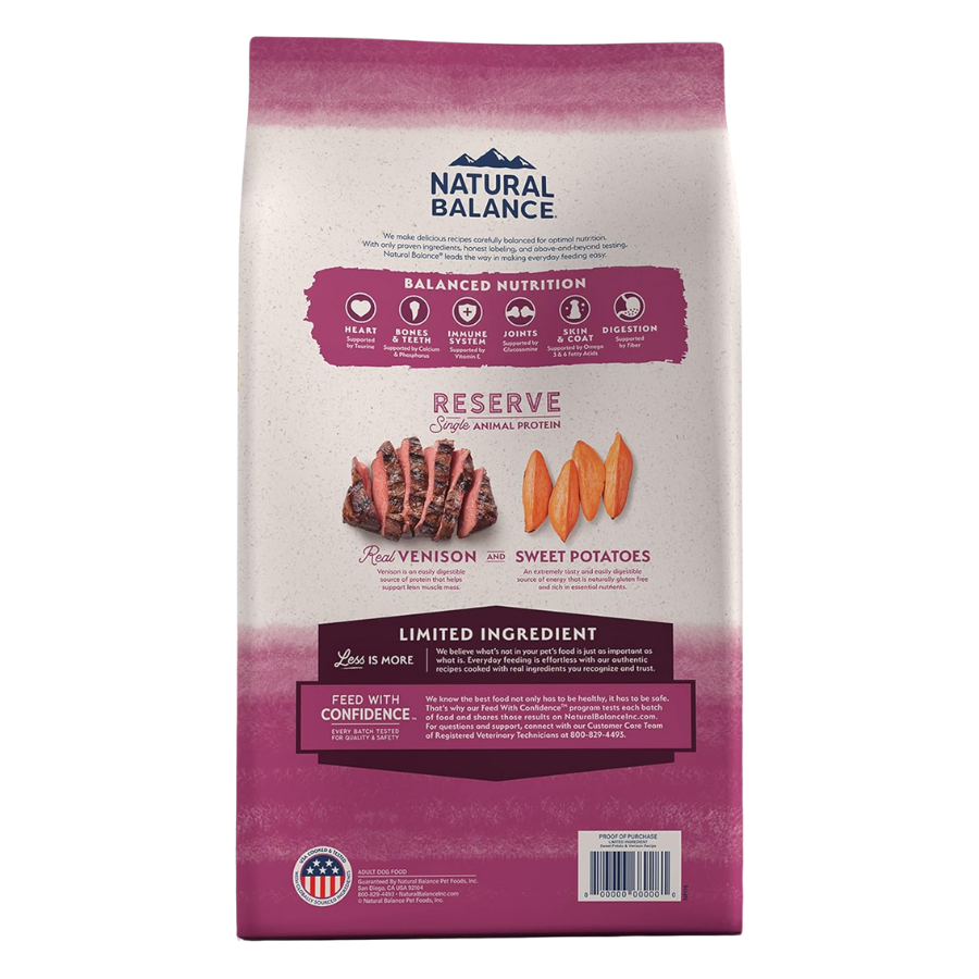 Natural Balance Limited Ingredient Diets Grain-Free Sweet Potato and Venison