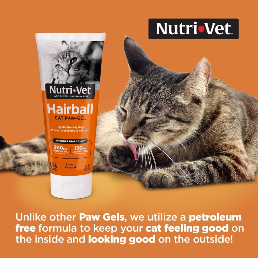 Nutri-Vet Hairball Paw Gel For Cats Salmon