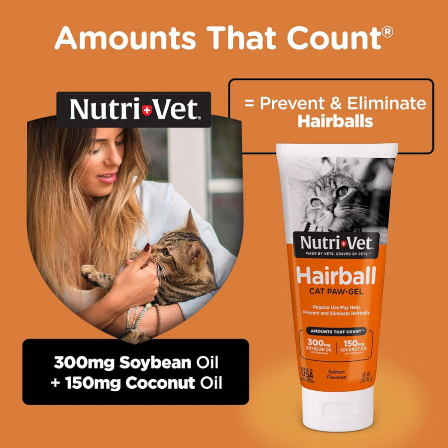 Nutri-Vet Hairball Paw Gel For Cats Salmon