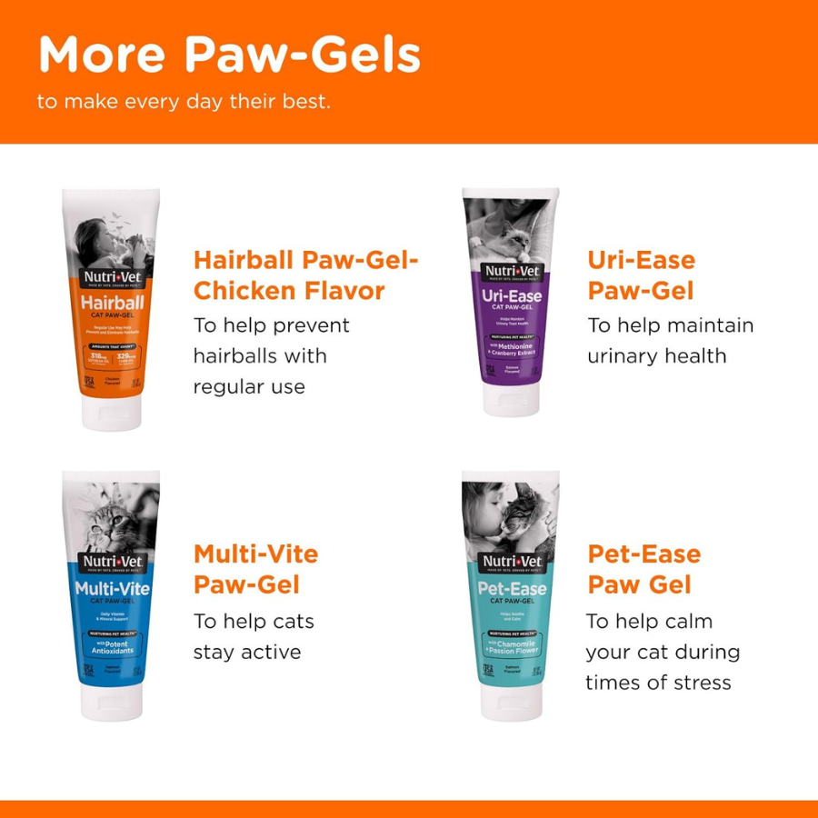 Nutri-Vet Hairball Paw Gel For Cats Salmon