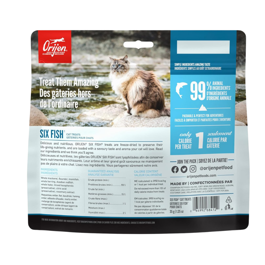 Orijen Freeze-Dried Six Fish Treats for Cats - 1.25 oz