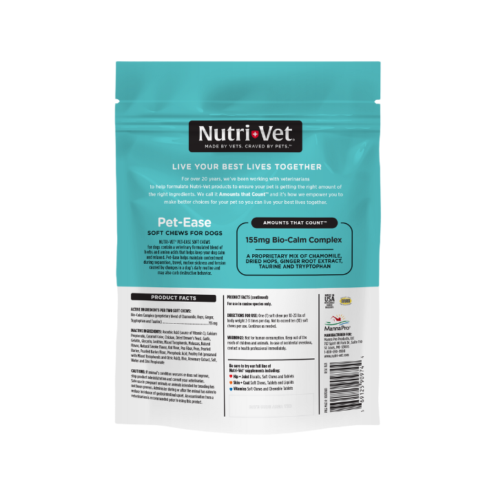 Nutri-Vet Pet-Ease Soft Chews For Dogs