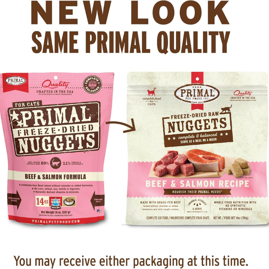 Primal Pet Foods Freeze Dried Beef Salmon for Cats