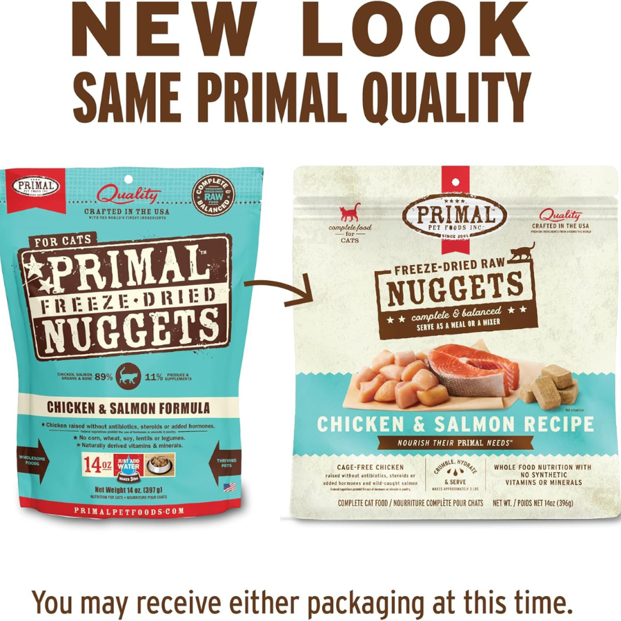 Primal Pet Foods Freeze Dried Chicken Salmon for Cats