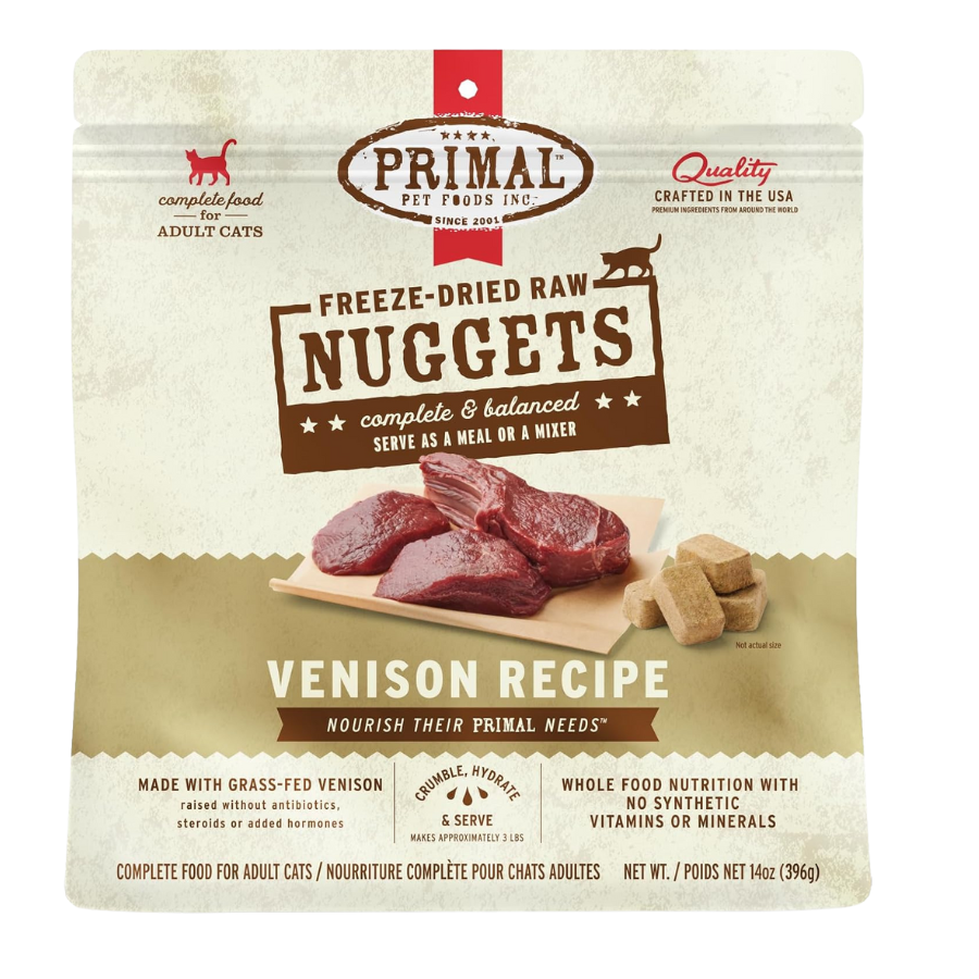 Primal Pet Foods Freeze Dried Venison for Cats - 14 oz