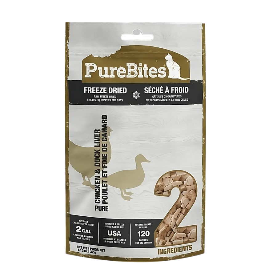 PureBites Freeze-Dried Chicken Breast and Duck Liver Treats - 1 oz