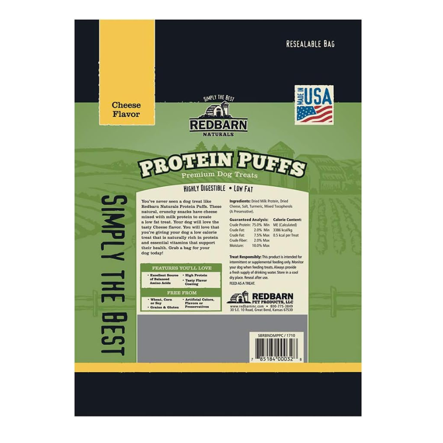 RedBarn Protein Puffs Cheese Dog Treats