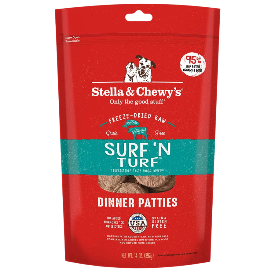 Stella and Chewy's Freeze-Dried Raw Dinner Patties Surf N' Turf - 25 oz