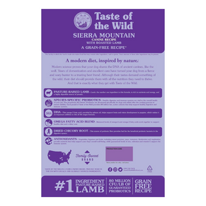 Taste of the Wild Sierra Mountain Canine Recipe with Roasted Lamb