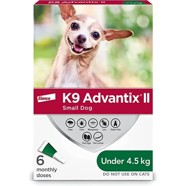 Elanco K9 Advantix II Small Dog Topical Flea and Tick Treatment - Under 4.5 kg