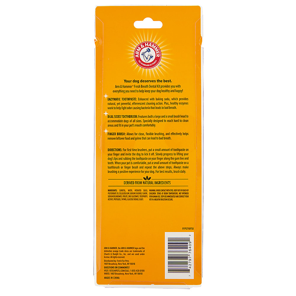 Arm and Hammer Fresh Breath Dog Dental Kit - Vanilla Ginger