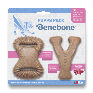 Benebone Dental Chew Puppy Pack Bacon - Tiny (Under 15 lbs)