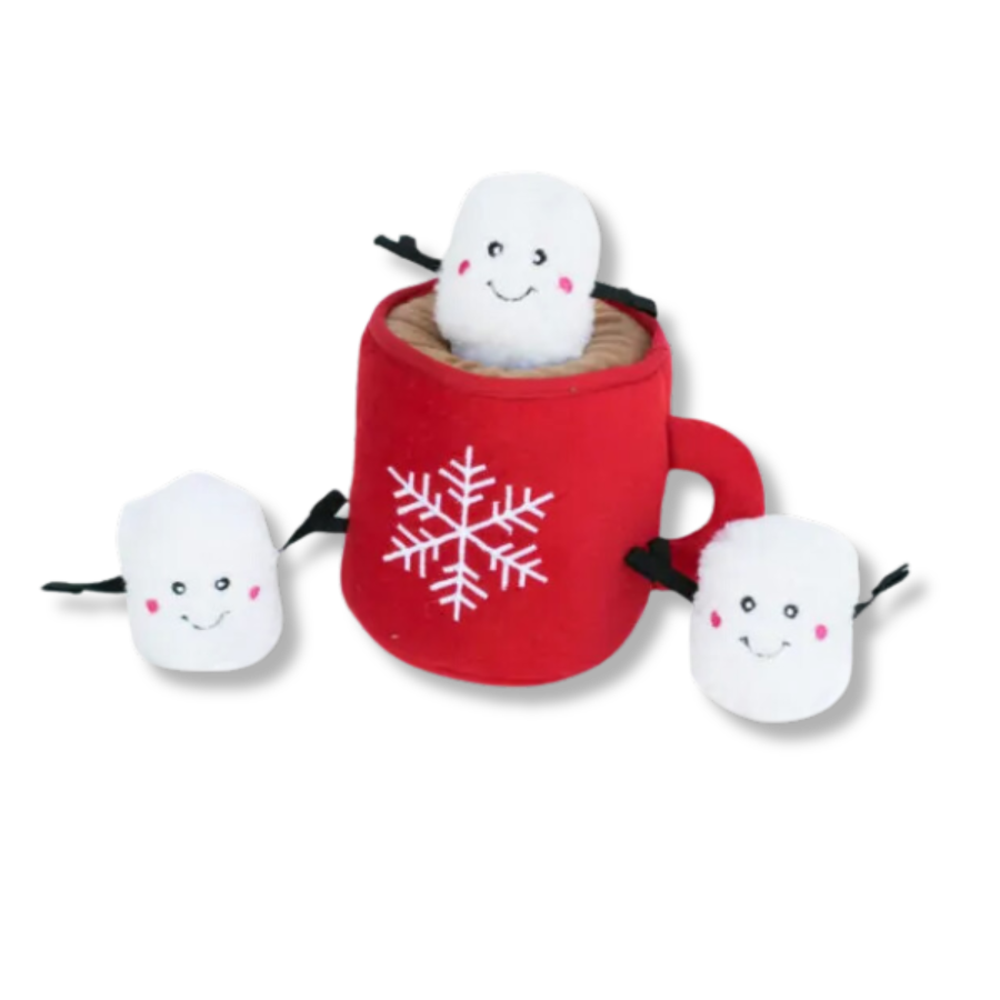 ZippyPaws Holiday Burrow Hot Cocoa with Marshmellows