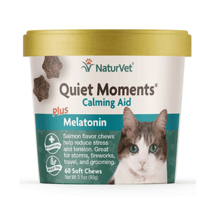 NaturVet Soft Chew Quiet Moments with Melatonin for Cats - 60 Chews