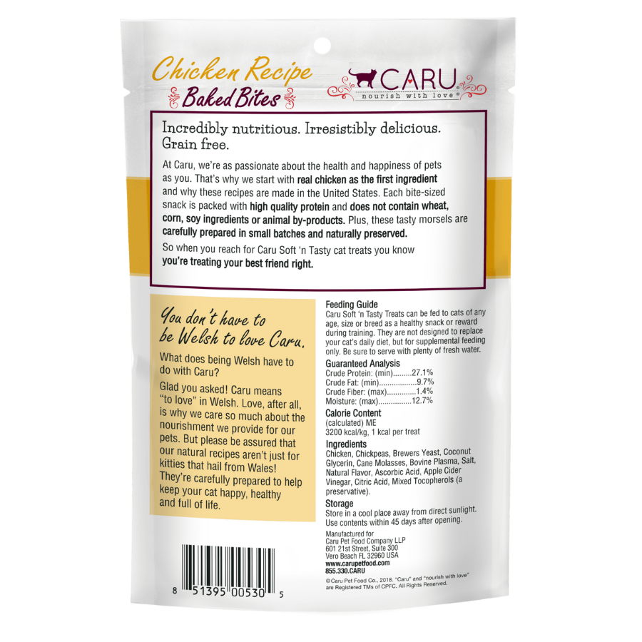 Caru Soft ‘n Tasty Baked Chicken Bites for Cats - 2.75 oz