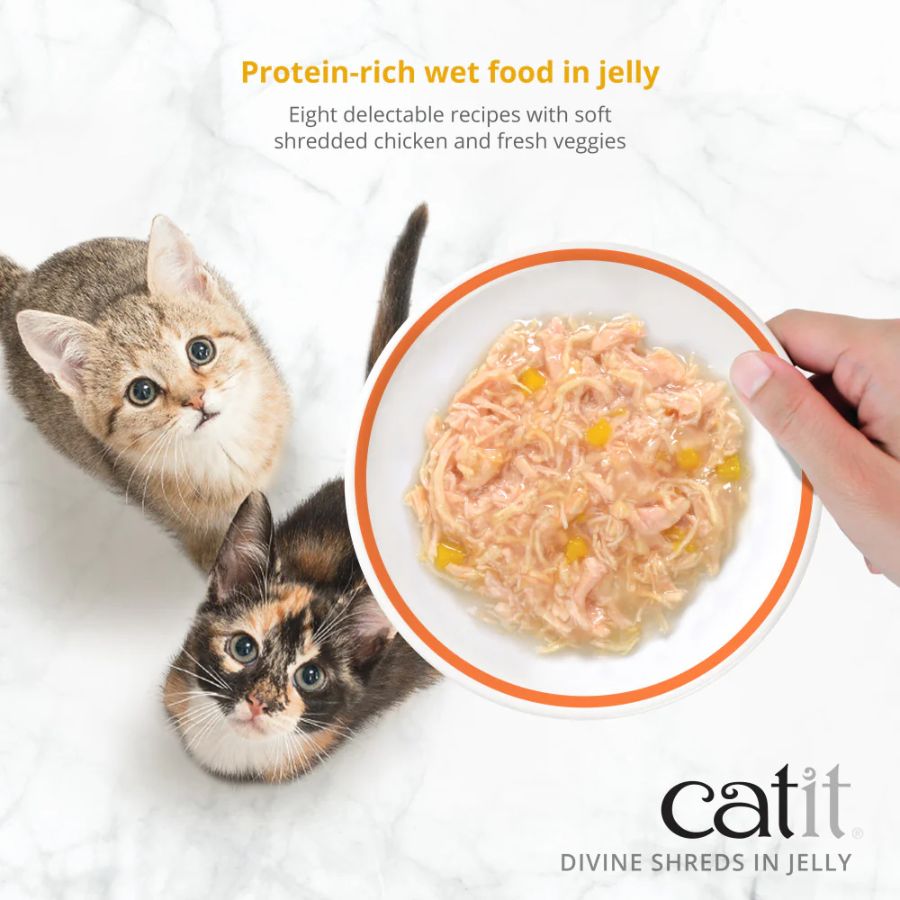 Catit Devine Shreds Chicken in Jelly Multipack