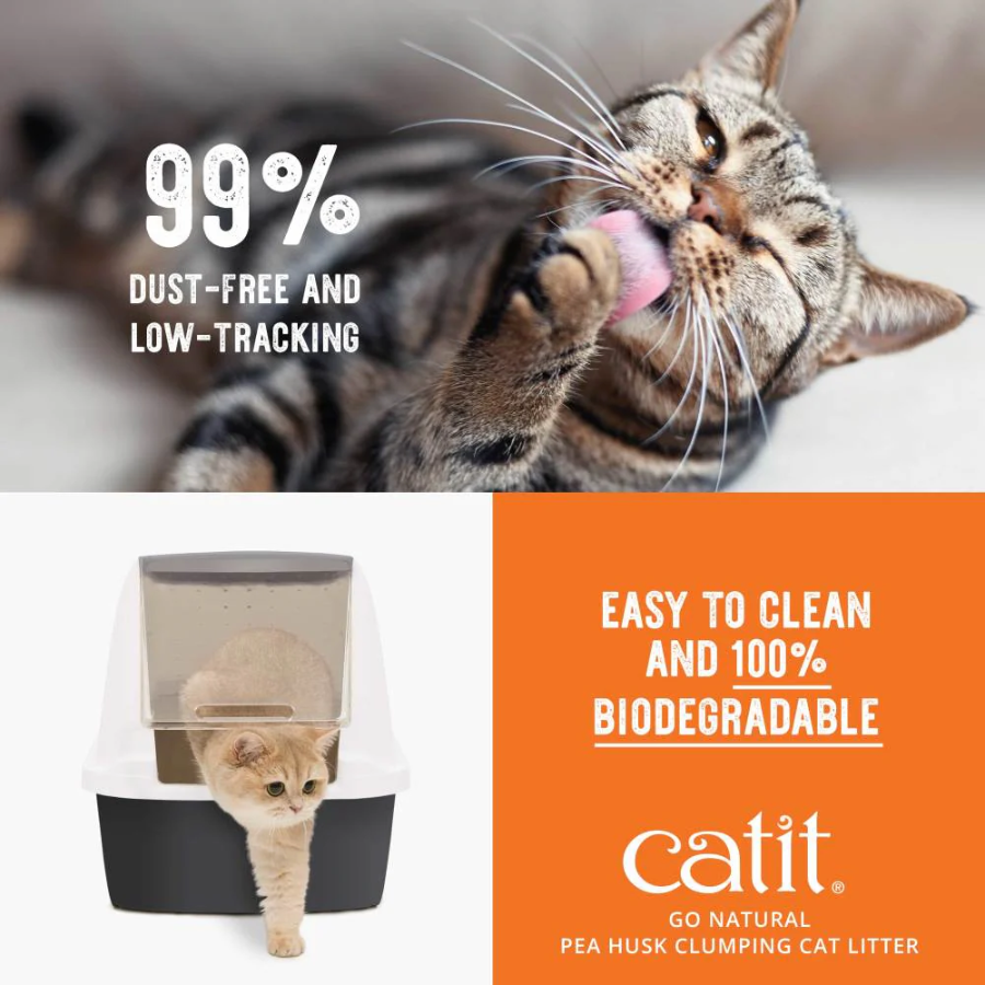 Catit Go Natural! Pea Husk Clumping Cat Litter - 12.3 lbs