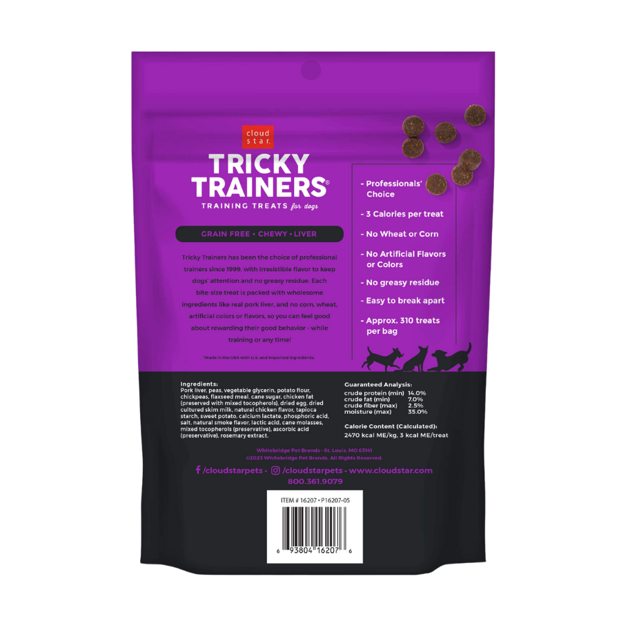 Cloud Star Tricky Trainers Chewy Grain-Free Liver - 12 oz