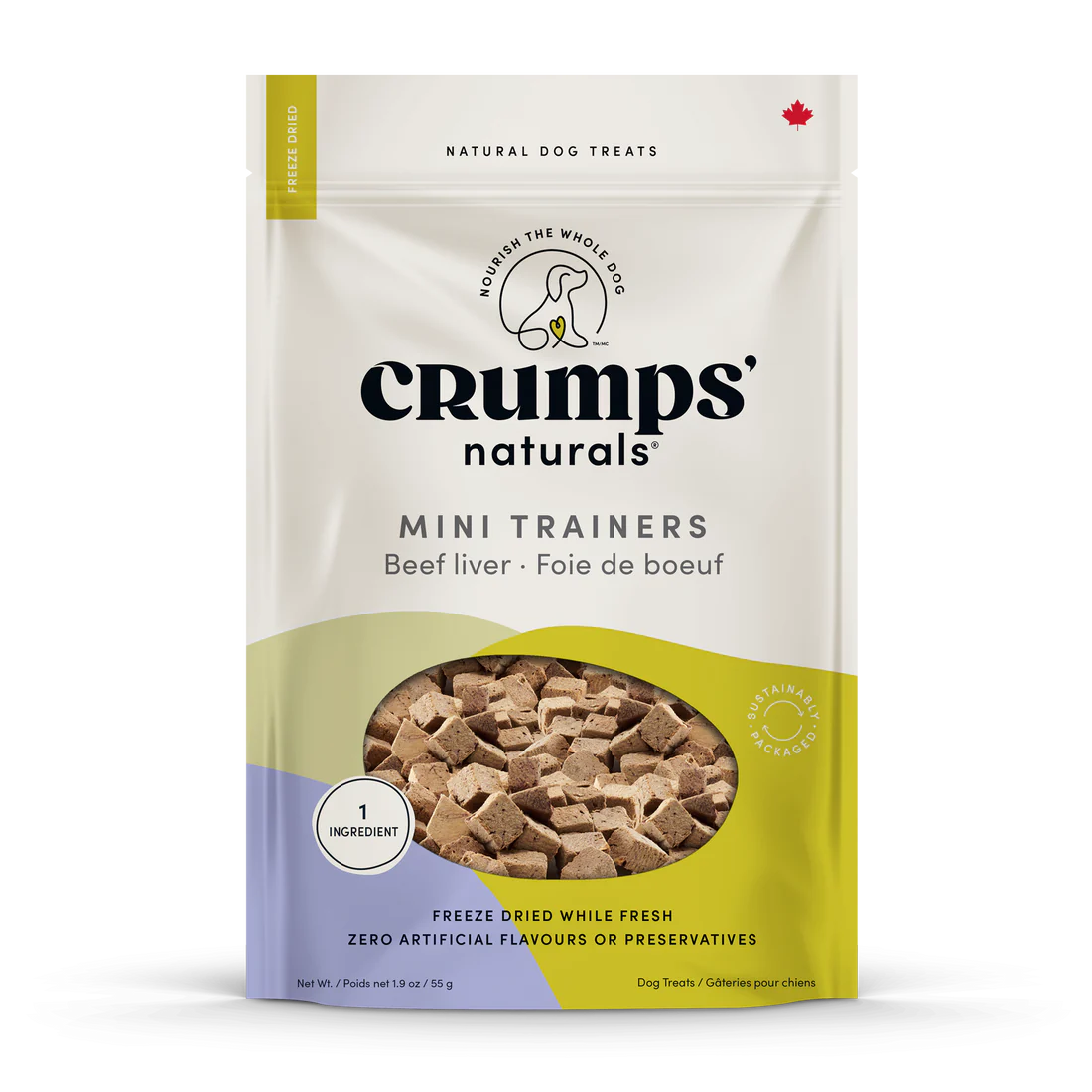 Crumps' Naturals Mini Trainers Freeze Dried Beef - 4.4 oz