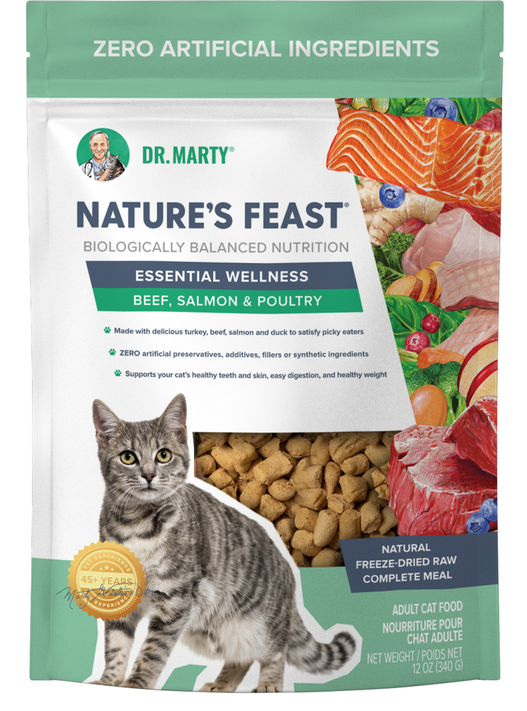 Dr. Marty Nature's Feast Essential Wellness Beef, Salmon and Poultry for Cats