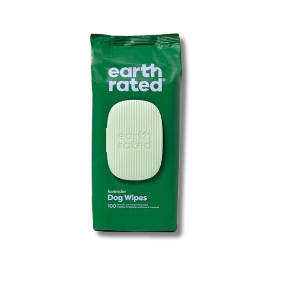 Earth Rated Compostable Pet Wipes - Lavender - 100 Wipes