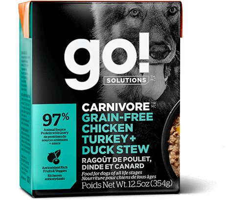 Go! Solutions Carnivore Grain-Free Chicken, Turkey and Duck Stew - 12.5 oz