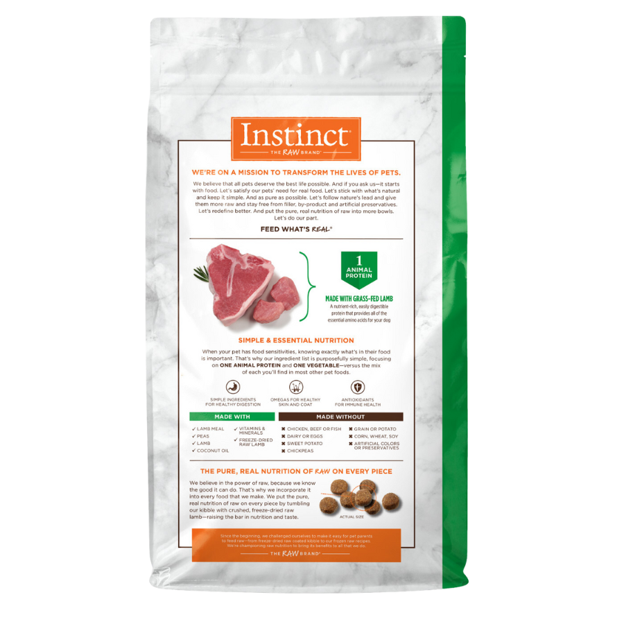 Instinct Limited Ingredient Diet Grain-Free Recipe with Real Lamb - 20 lbs