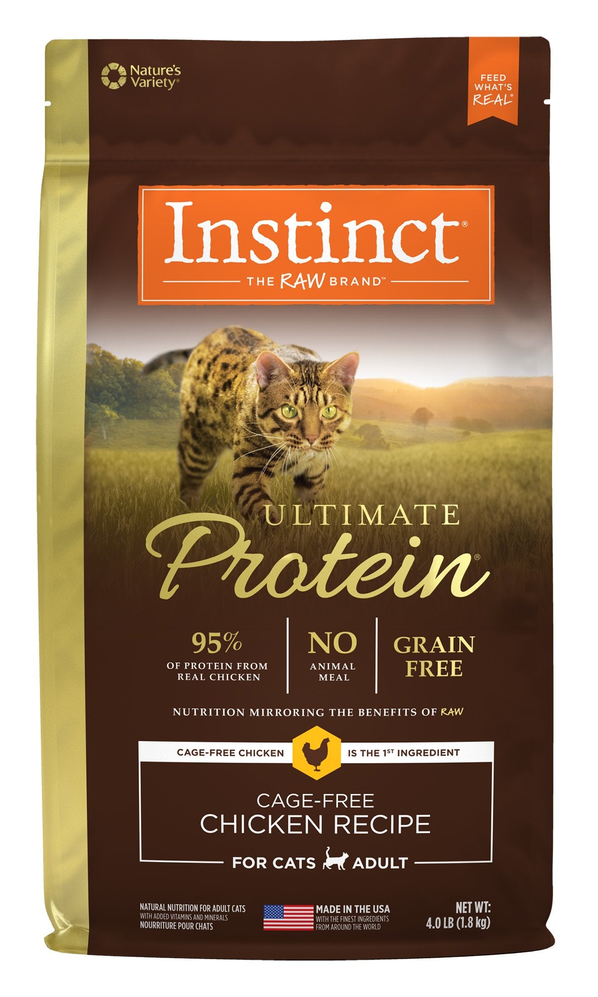 Instinct Dry Cat Food Ultimate Protein Cage Free Chicken Recipe 10 LB