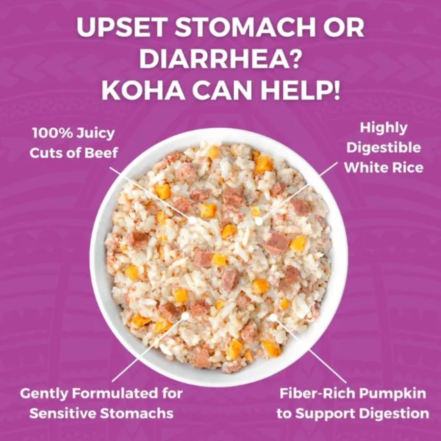 KOHA Bland Diet for Dogs Limited Ingredient Beef and White Rice Recipe for Dogs - 12.5 oz