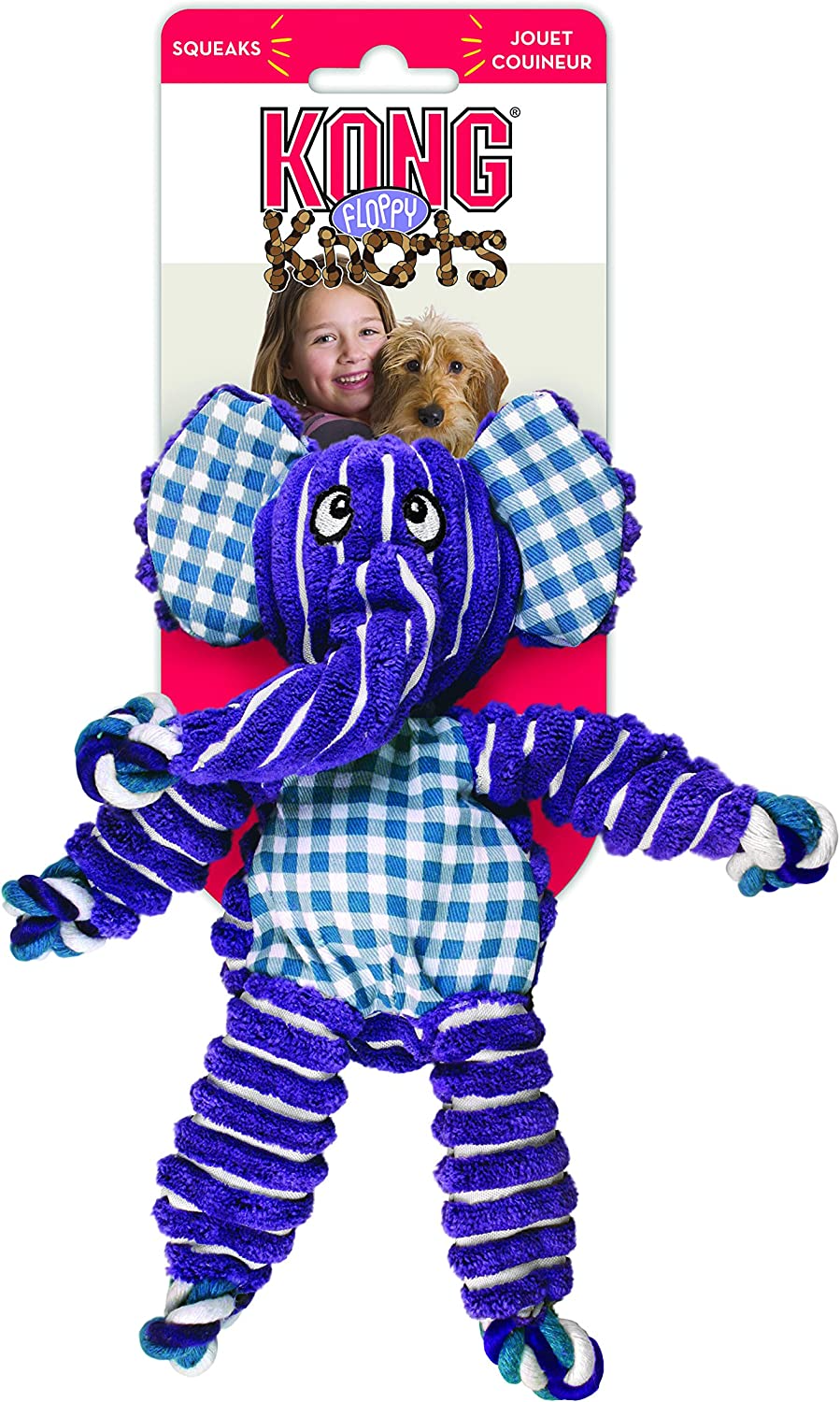 KONG Floppy Knots Elephant - Medium/Large