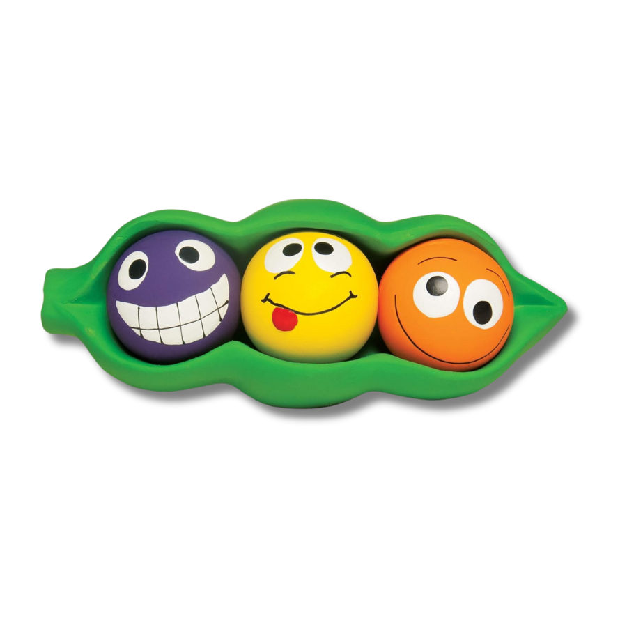 Three Peas in a Pod Latex Dog Toy