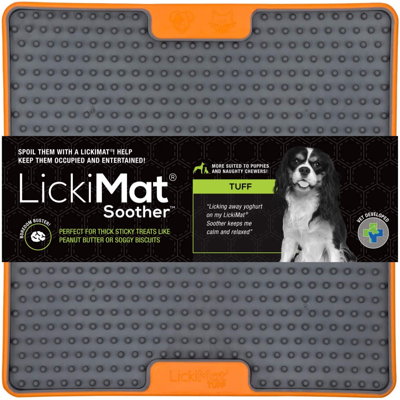 LickiMat Tuff Soother - Orange