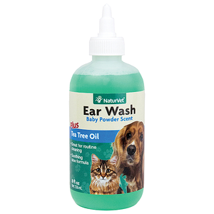 NaturVet Ear Wash with Tea Tree Oil - 8 oz